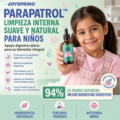 PARAPATROL JOYSPRING 🌿🧒 APOYO DIGESTIVO HERBAL PARA NIÑOS + FÓRMULA LÍQUIDA DE 11 HIERBAS ✨