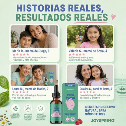 PARAPATROL JOYSPRING 🌿🧒 APOYO DIGESTIVO HERBAL PARA NIÑOS + FÓRMULA LÍQUIDA DE 11 HIERBAS ✨