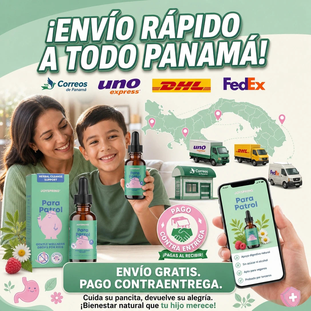 PARAPATROL JOYSPRING 🌿🧒 APOYO DIGESTIVO HERBAL PARA NIÑOS + FÓRMULA LÍQUIDA DE 11 HIERBAS ✨